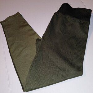 PINK Active Victoria's Secret Ombre Olive Green Leggings Seamless Women's Size L